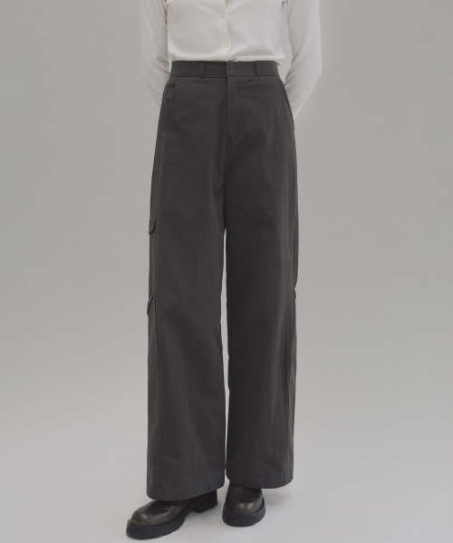 Lio side pocket pants (charcoal gray)