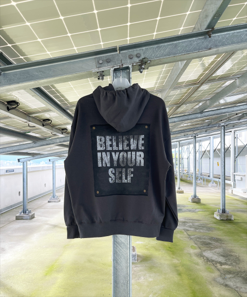 Худи с патчем BELIEVE IN YOURSELF (Charcoal)