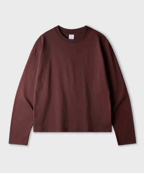 Укороченный лонгслив бойфренда Brick Red KJLT2672