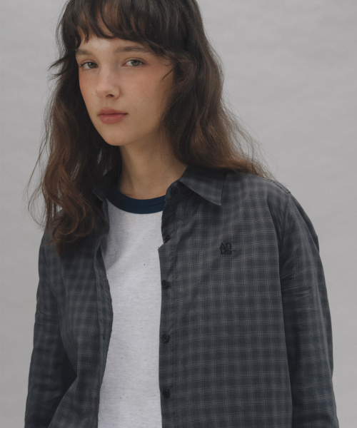 Veil check shirt (charcoal)
