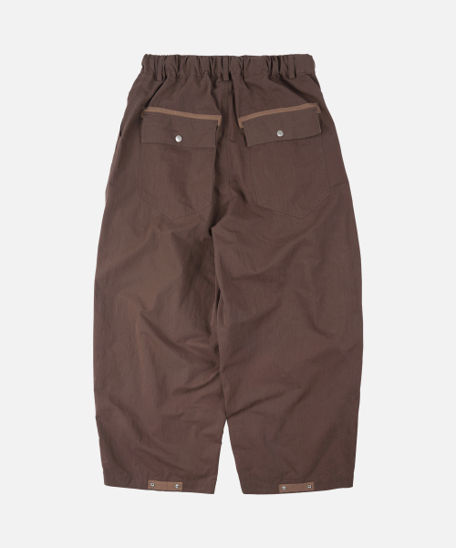 FOLD FATIGUE WIDE PANTS _ BROWN