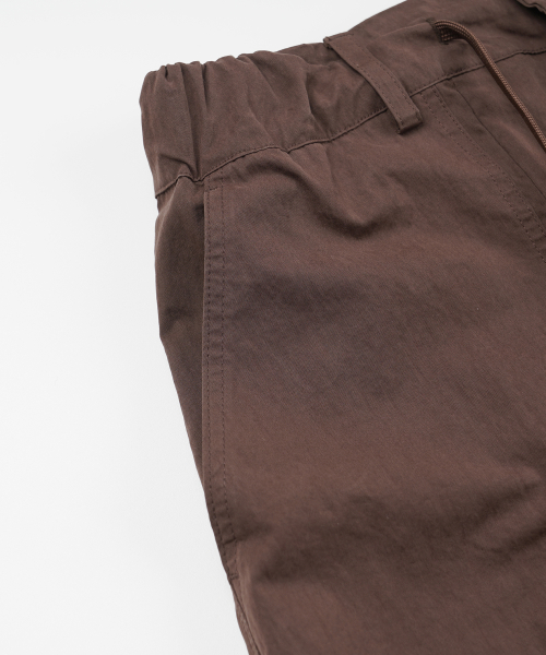 FOLD FATIGUE WIDE PANTS _ BROWN