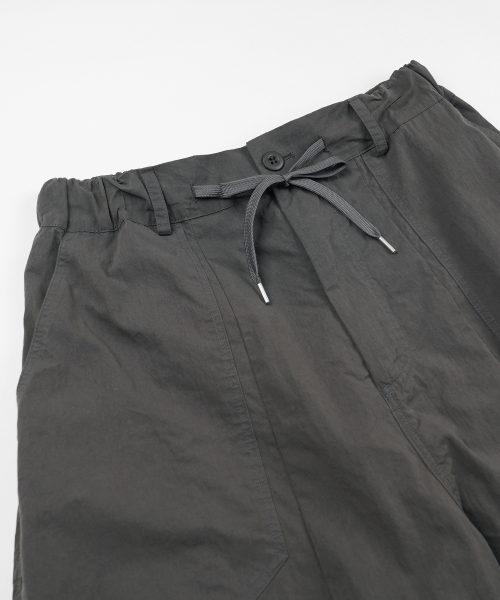 FOLD FATIGUE WIDE PANTS _ CHARCOAL