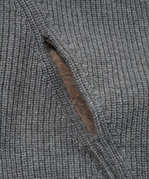 KANGAROO ROUND PULLOVER KNIT _ GRAY