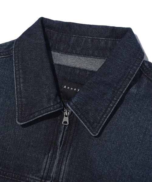 Джинсовка с эффектом потертости LQ1JU012_DARK INDIGO
