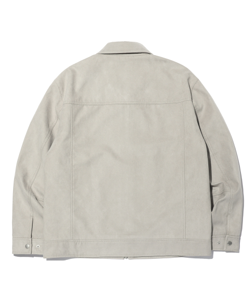 Замшевый блузон с разрезами LQ1JU011_BEIGE