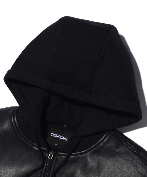 Кожаный бомбер LQ1JU017_BLACK