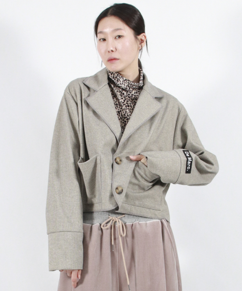 TAILORED MEDIUM укороченный куртка - серый