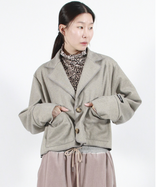TAILORED MEDIUM укороченный куртка - серый