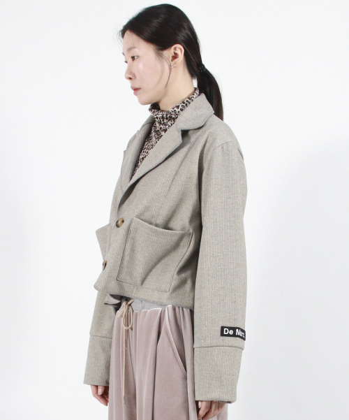 TAILORED MEDIUM укороченный куртка - серый