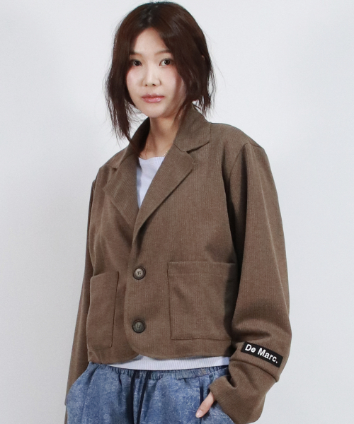 TAILORED MEDIUM укороченный куртка - коричневый