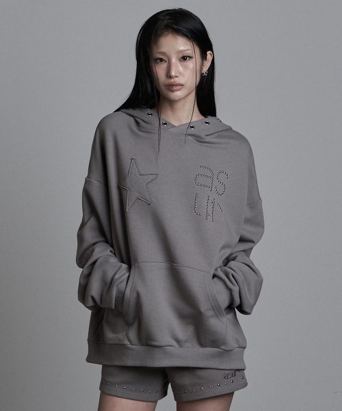 Худи Star Eyelet Dark Grey