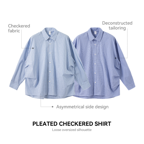 в складку Gingham рубашка