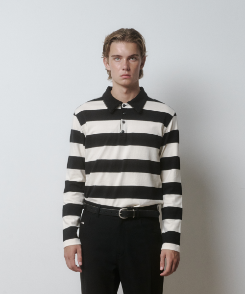 Регби-рубашка Salon Stripe — Black