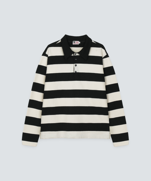 Регби-рубашка Salon Stripe — Black