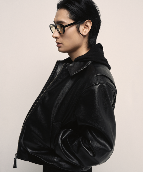 Кожаный бомбер Ebony, Black