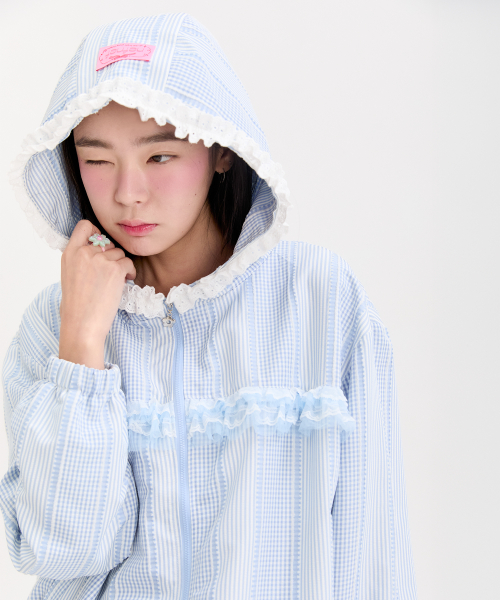 кружево frill jumper_blue
