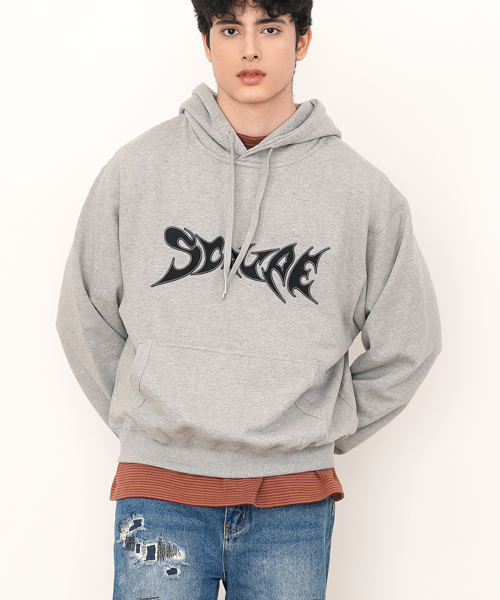 Худи VTG Graphic Melange Grey