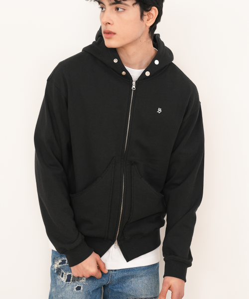 Худи на молнии Low Cut VTG Black