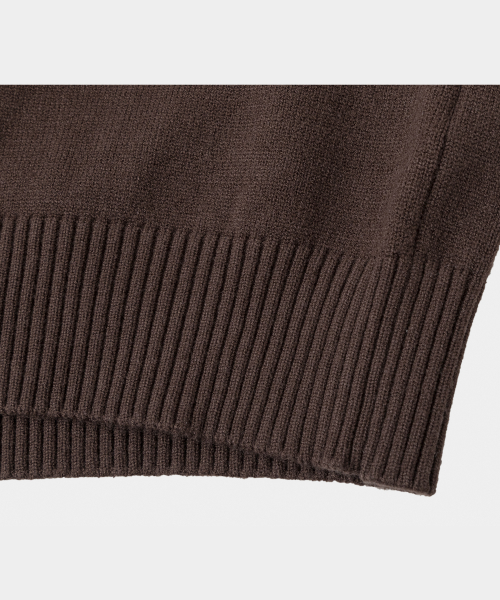 Базовый круглый трикотажный джемпер Brown