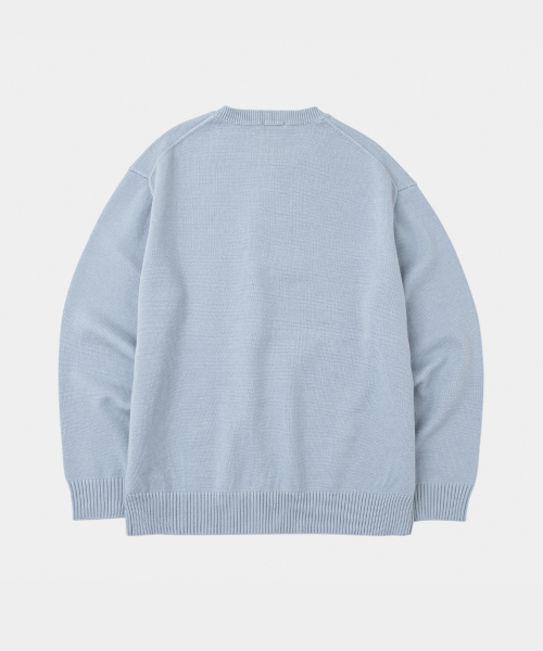 Базовый круглый джемпер Sky Blue