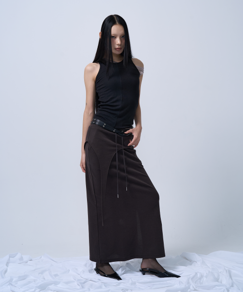UNBALANCE SLEEVELESS TOP (чёрный)