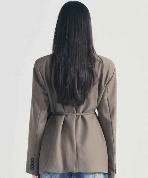 UNBALANCE STRAP свободный JACKET_BROWN