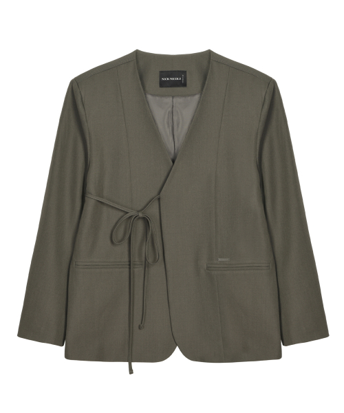 UNBALANCE STRAP свободный JACKET_BROWN