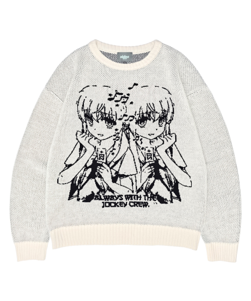 Вязаный свитер Dokidoki [Ivory]