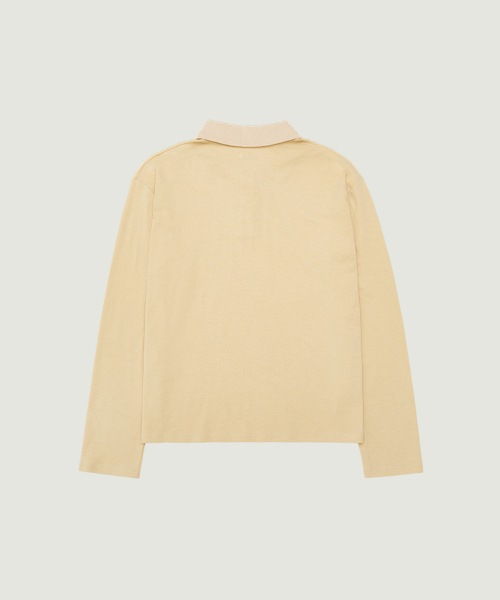 FAYE воротник L/S T-рубашка (бежевый)
