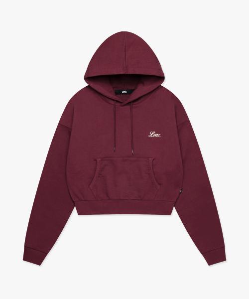 WM BACK LETTERING CROPPED худи бордовый