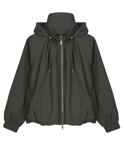 BALLOON SHIRRING капюшон JACKET_CHARCOAL