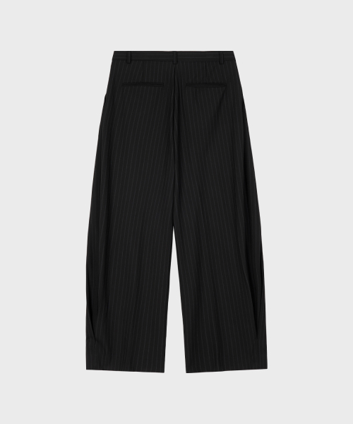 чёрный в полоску Curved Pintuck Slacks