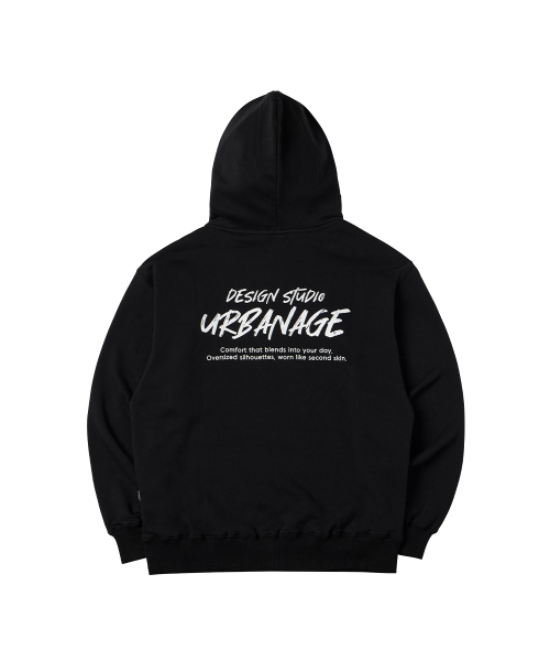 Худи на молнии DESIGN STUDIO logo overfit_black