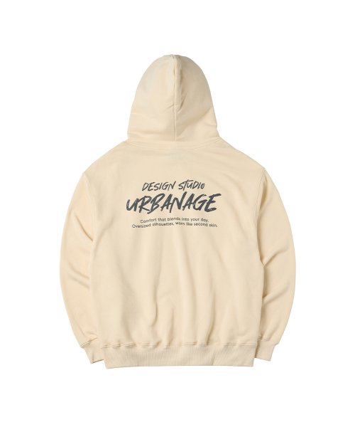 Худи оверсайз DESIGN STUDIO с лого (Cream)