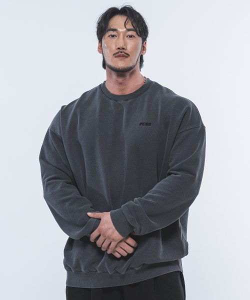 Оверсайз свитшот P2457 Garment Dyeing [Charcoal]