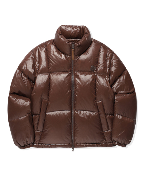 Женский глянцевый пуховик Ducky Short Brown