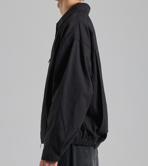 Минималистичная куртка на молнии с воротником (Black)