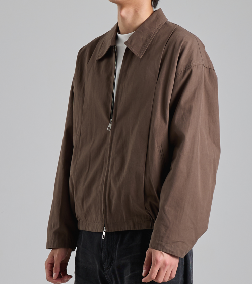 Oversized Corduroy Fur воротник бомбер куртка (тёмный коричневый)
