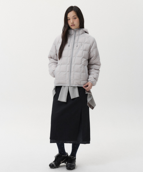 REVERSIBLE PADDED DUCK DOWN, светлый серый