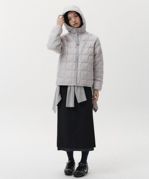 REVERSIBLE PADDED DUCK DOWN, светлый серый