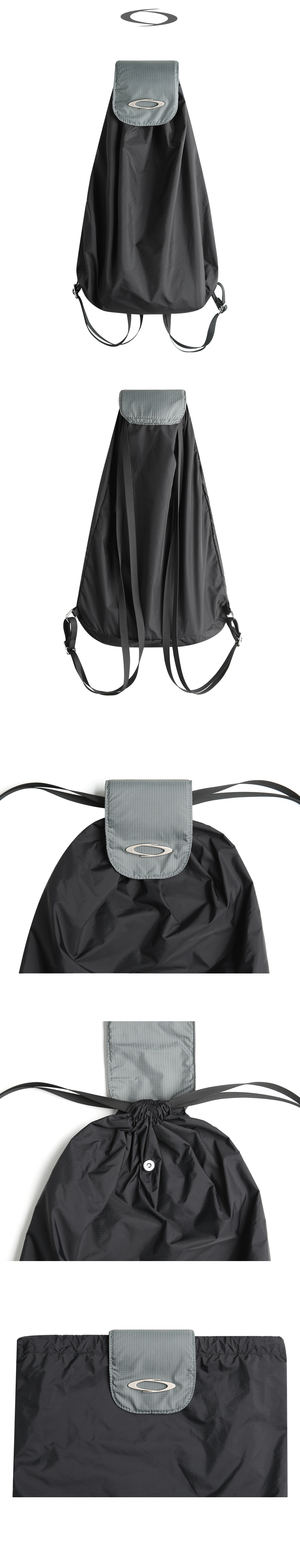 DRAW FLAP BACKPACK - 3 COLORS BLACK