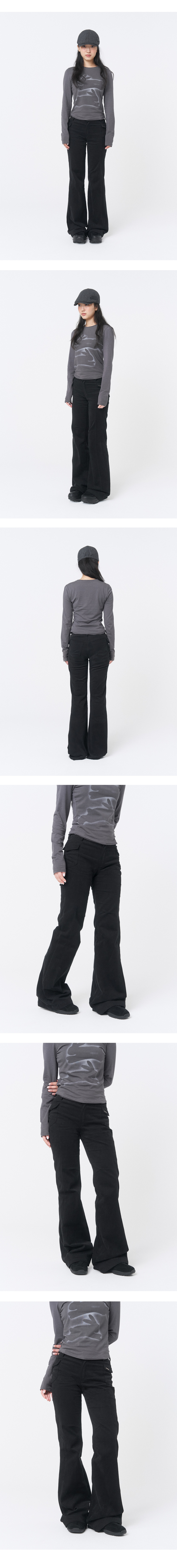미세키서울(MISEKI SEOUL) Side pocket bootscut pants BLACK - 사이즈
