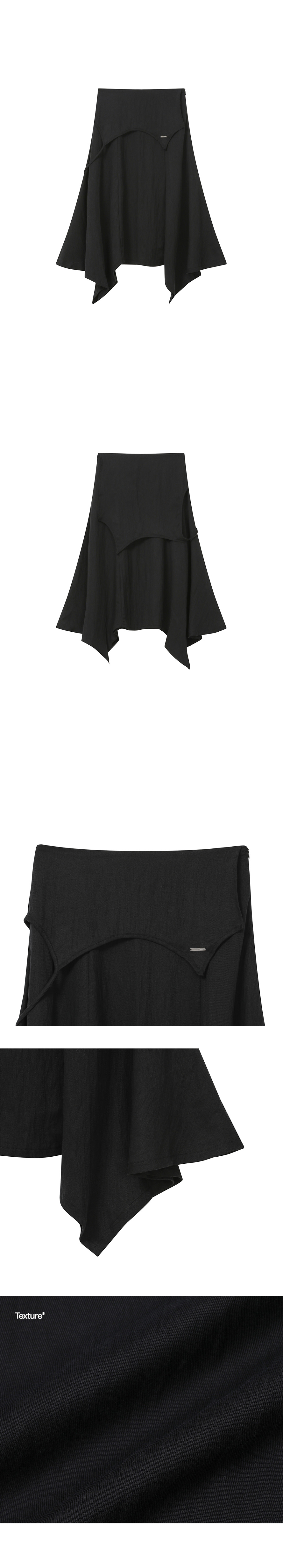 미세키서울(MISEKI SEOUL) Flutter folding Skirt BLACK - 사이즈