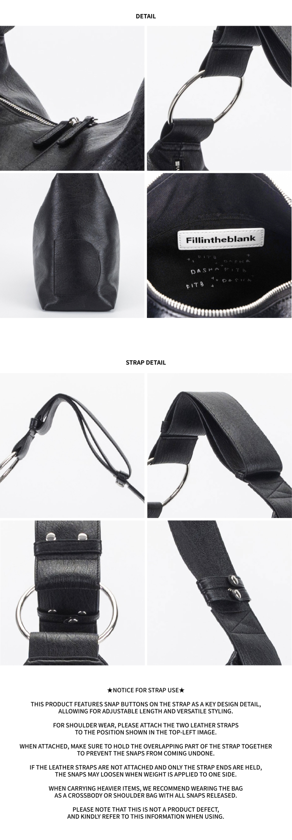 MUSINSA | FILLINTHEBLANK [FITB x Dasha] D. Wide Strap Bag