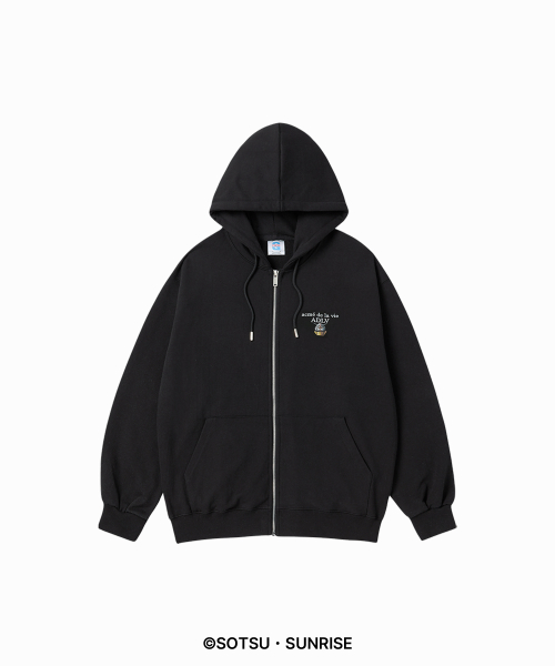 MOBILE SUIT GUNDAM BASIC LOGO HOODIE ZIP UP (2 COLOR)