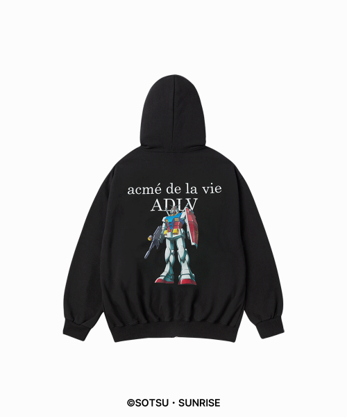 MOBILE SUIT GUNDAM BASIC LOGO HOODIE ZIP UP (2 COLOR)