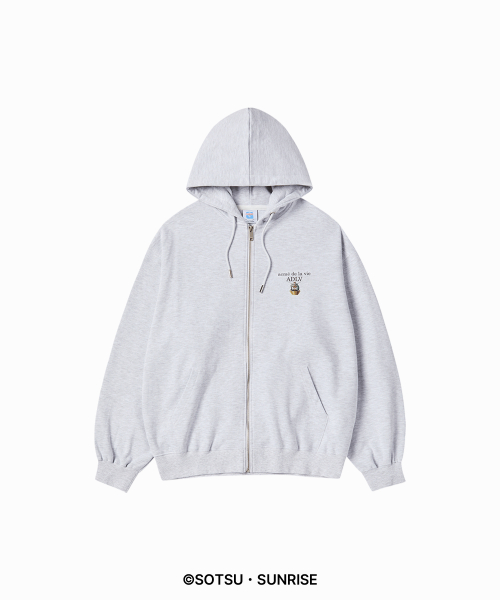 MOBILE SUIT GUNDAM BASIC LOGO HOODIE ZIP UP (2 COLOR)