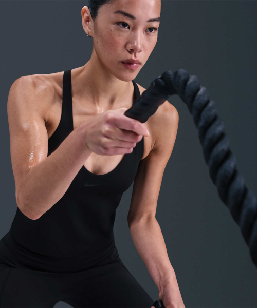 W NK DF UNVRSA MS BRA TANK - BLACK/ANTHRACITE/(DK SMOKE GREY)