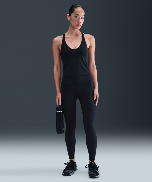W NK DF UNVRSA MS BRA TANK - BLACK/ANTHRACITE/(DK SMOKE GREY)